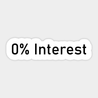 0% interest Sticker